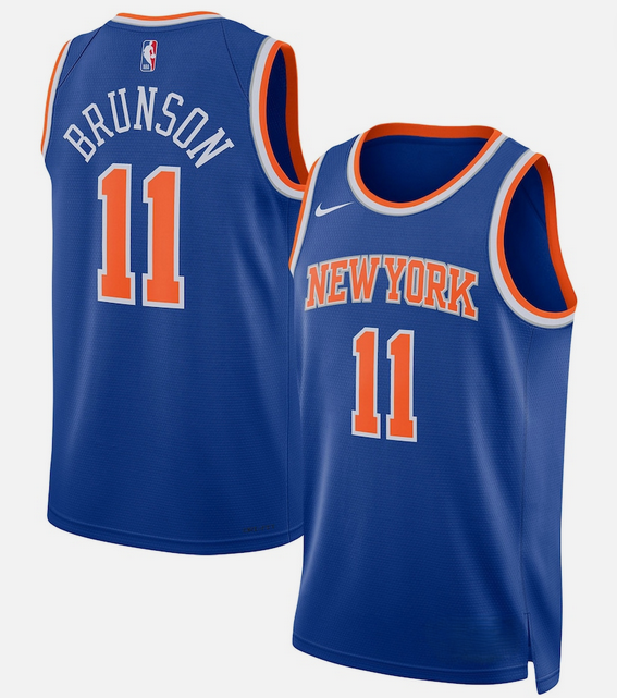 Men New York Knicks #11 Brunson blue 2026 Nike NBA jersey 102002->->NBA Jersey